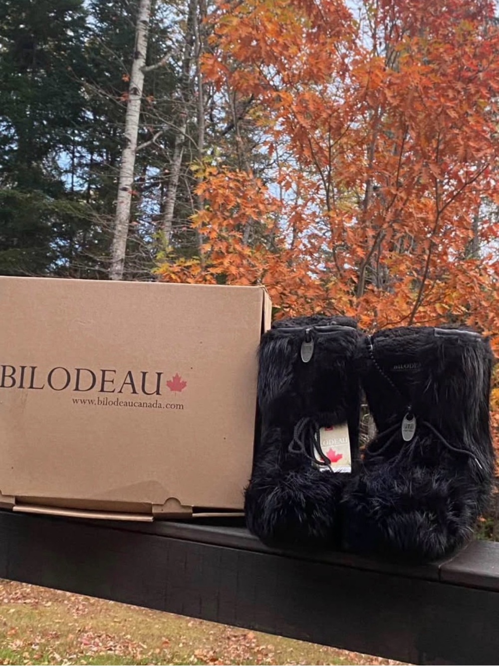 Black Beaver Fur Boots